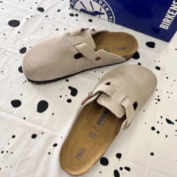 Birkenstock Boston Suede Leather - Taupe Women - Picture 2 of 6